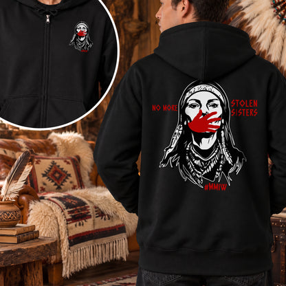 MMIW No More Stolen Sisters - Two Sides Unisex Hoodie Zip