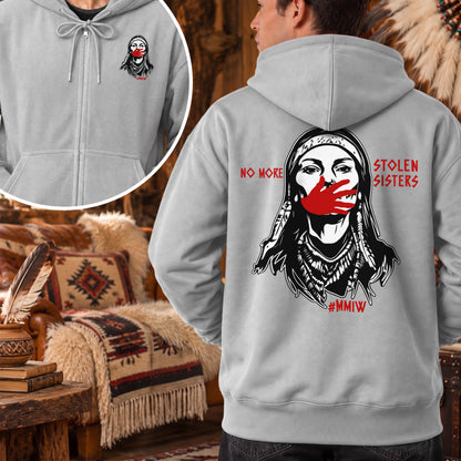 MMIW No More Stolen Sisters - Two Sides Unisex Hoodie Zip