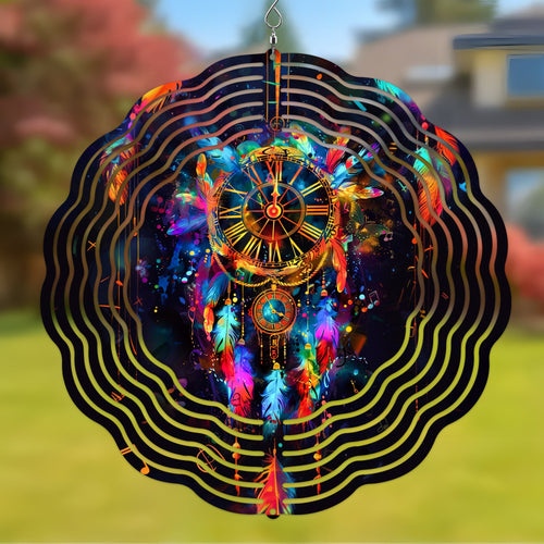 Colorful Native American Galaxy Dreamcatcher Wind Spinner