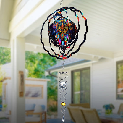 Colorful Native American Galaxy Dreamcatcher Wind Spinner