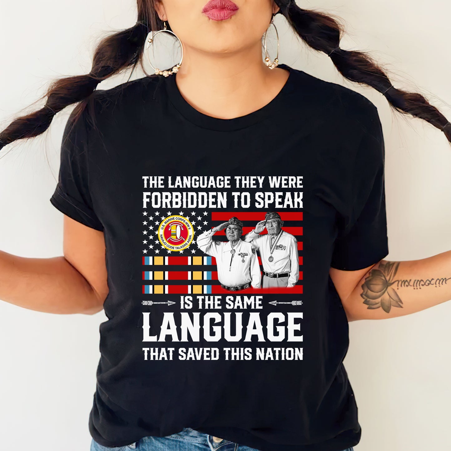 Language of Heroes Native American Code Talkers Tribute Unisex T-Shirt/T-Shirt V-Neck/Hoodie/Sweatshirt