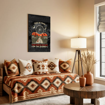 Trail Of Tears - 125000 Indigenous Forced To Leave 40000 Dreams Shattere Poster/Canvas