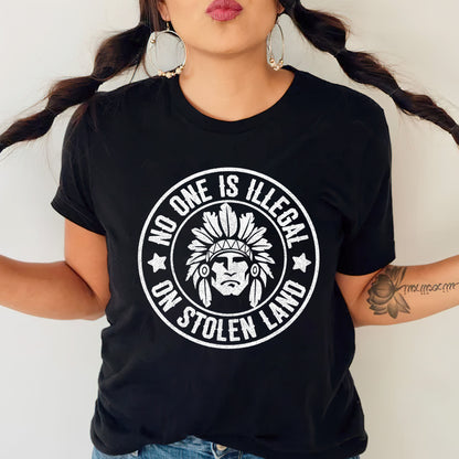 No One Is Illegal on Stolen Land Unisex T-Shirt/T-Shirt V-Neck/Hoodie/Sweatshirt