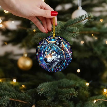 Galaxy Wolf - Crystal Spirit Animal Starry - Unique Christmas Gift Decor Flat Acrylic