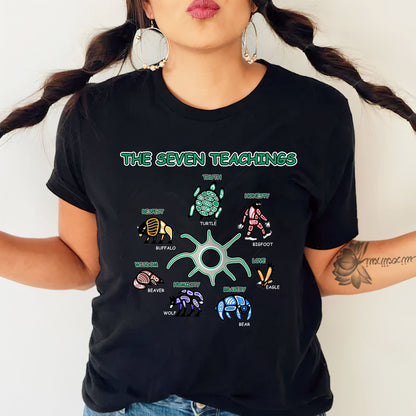 The Seven Sacred Laws Indigenous Value Culture Unisex T-Shirt/T-Shirt V-Neck/Hoodie/Sweatshirt