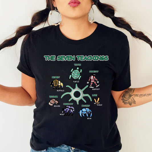 The Seven Sacred Laws Indigenous Value Culture Unisex T-Shirt/T-Shirt V-Neck/Hoodie/Sweatshirt