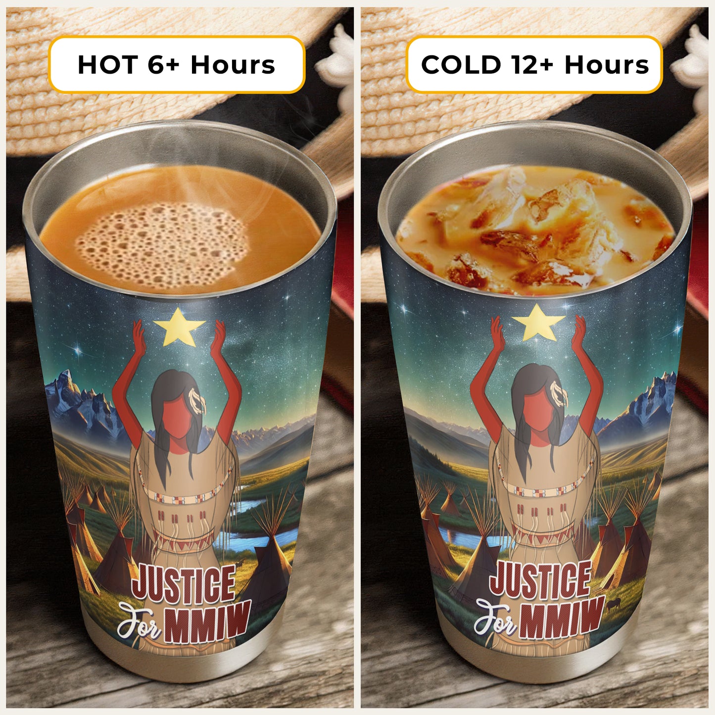 Justice For MMIW -  Native American Stainless Steel Tumbler 007