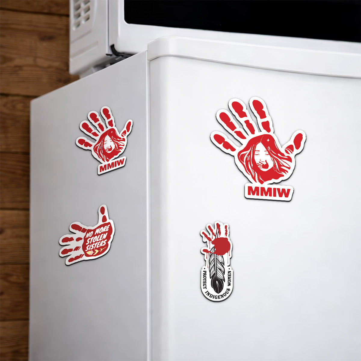 Red Hand MMIW Vinyl Decal Magnet