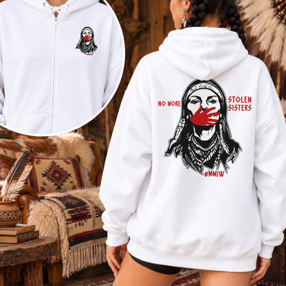 MMIW No More Stolen Sisters - Two Sides Unisex Hoodie Zip