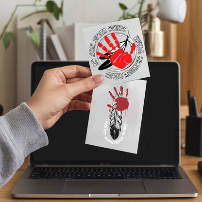 No More Stolen Sistersl Protect Indigenous Women - Red Hand Decal