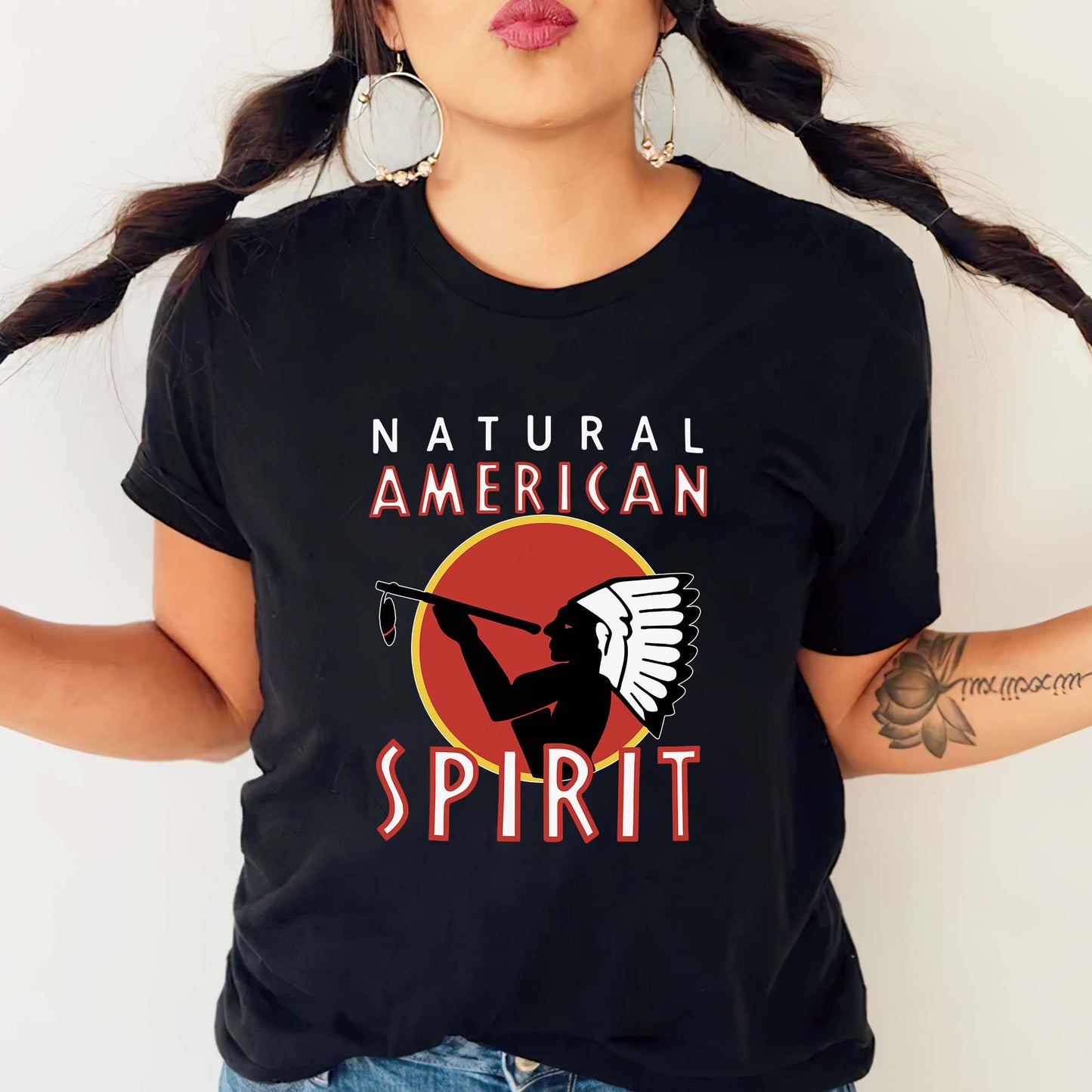 Native American Spirit - Cultural Heritage With Tribal Design Unisex T-Shirt/T-Shirt V-Neck/Hoodie/Sweatshirt
