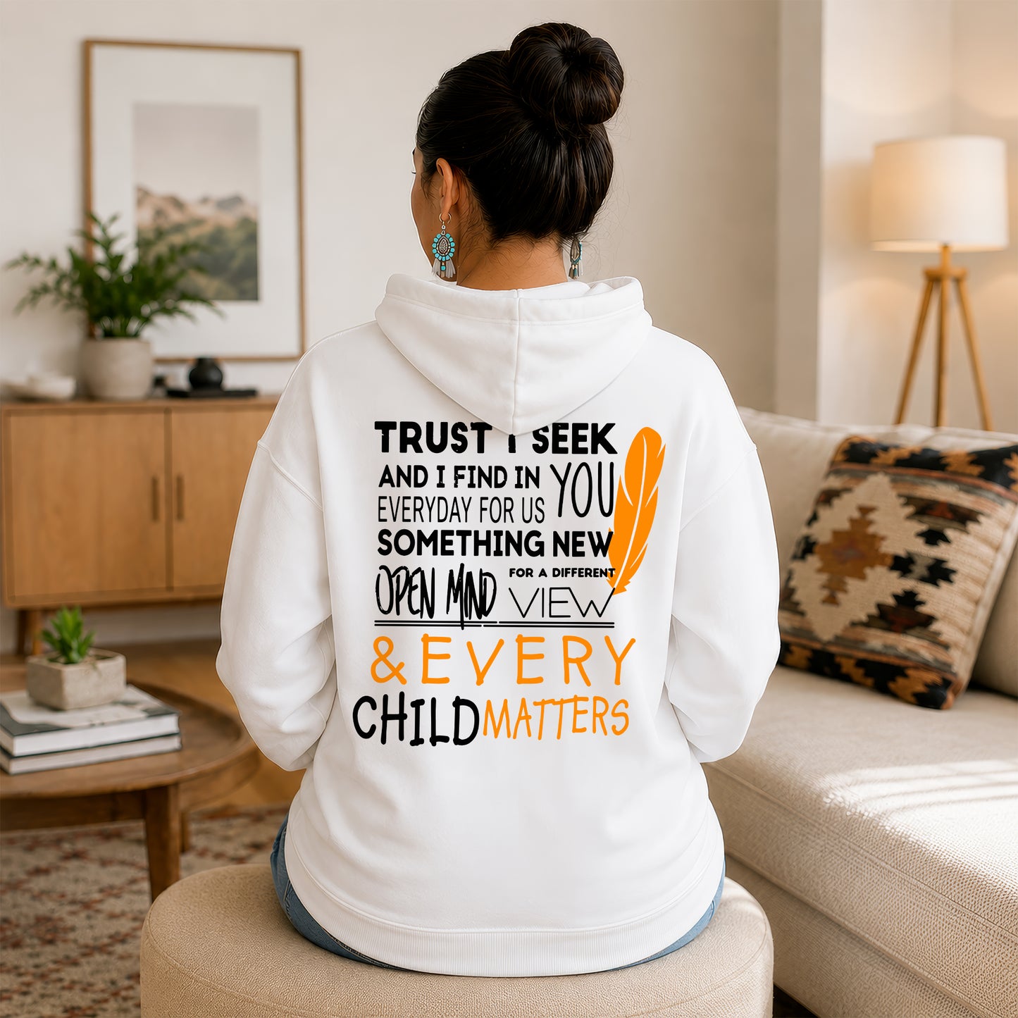 Every Child Matters Orange Shirt, Indigenous Awareness - Two sides - Unisex T-shirt/V-neck T-shirt/Hoodie/Sweatshirt