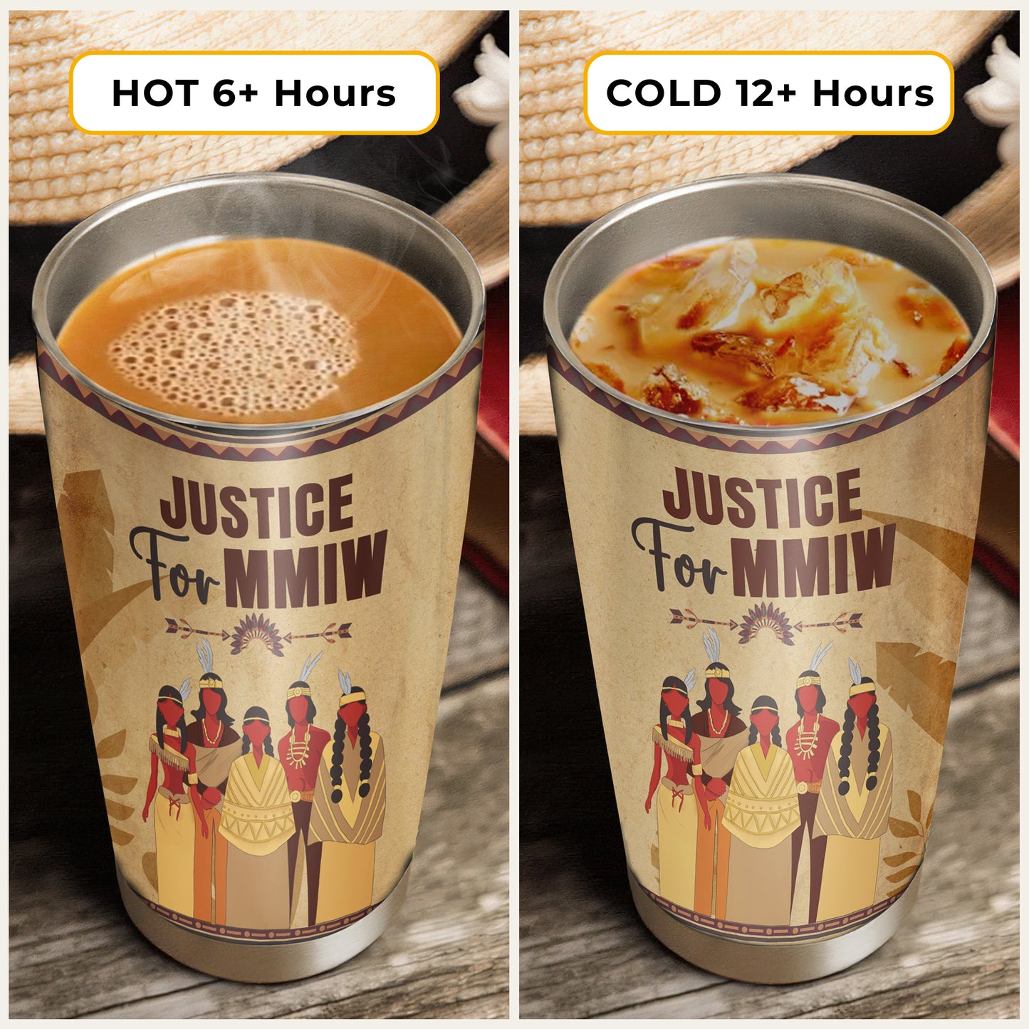 Justice For MMIW -  Native American Stainless Steel Tumbler 002