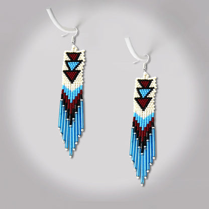 Long Beaded Handmade Hook Earrings For Women