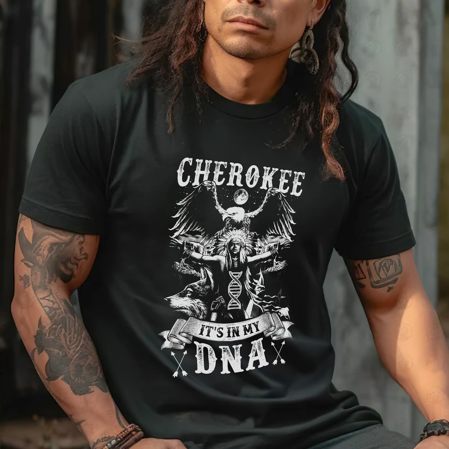 Cherokee It's In My DNA Black&White Unisex T-Shirt/Hoodie/Sweatshirt