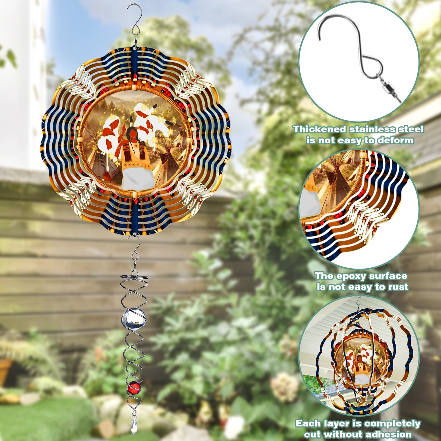 MMIW Indigenous Women Native American Style Wind Spinner