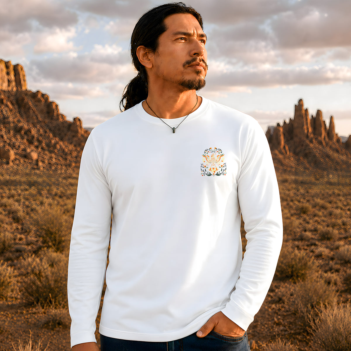 No One Is Illegal On Stolen Land - Two Sides Unisex Long Sleeve