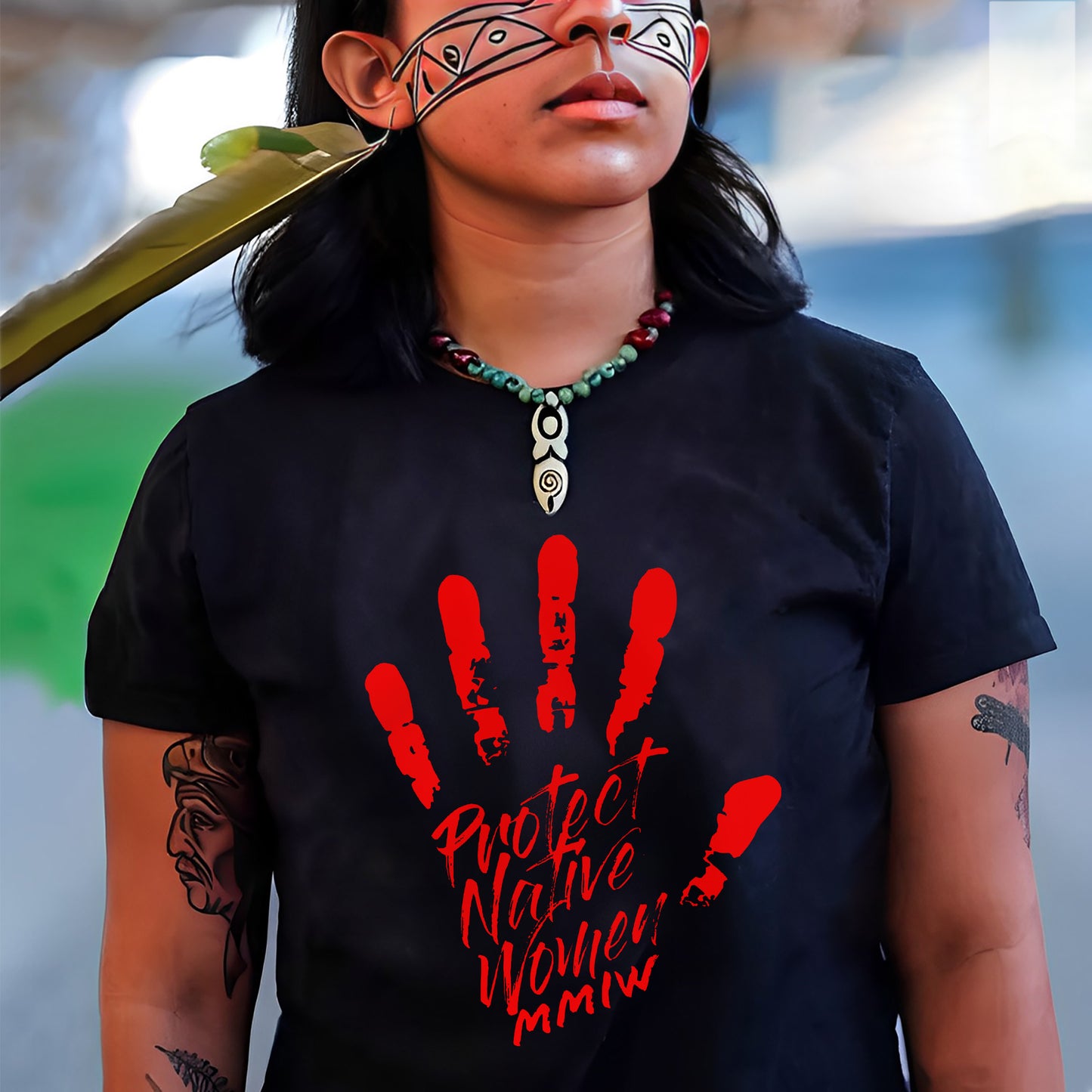 MMIW Protect Native Women Red Hand Unisex T-Shirt/T-Shirt V-Neck/Hoodie/Sweatshirt