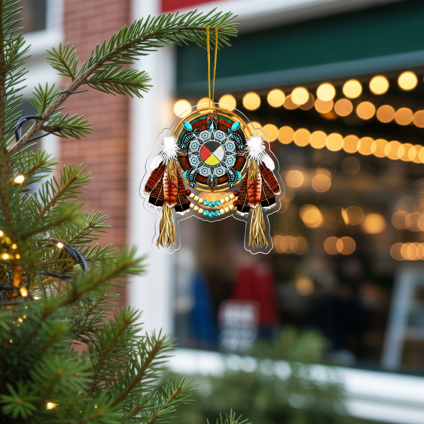 Turtle Medicine Wheel - Native American Healing Symbol - Unique Christmas Gift Decor Flat Acrylic