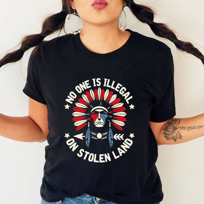 No One Is Illegal on Stolen Land - MMIW Unisex T-Shirt/Hoodie/V-Neck/Sweatshirt