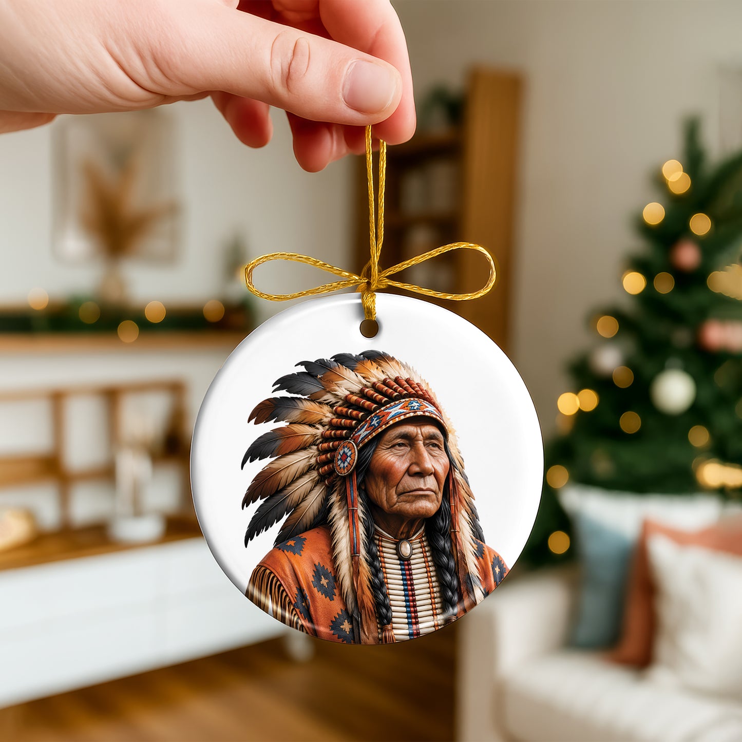 Ancestral Roots Native Heritage Christmas Ornament – Indigenous-Inspired Holiday Keepsake