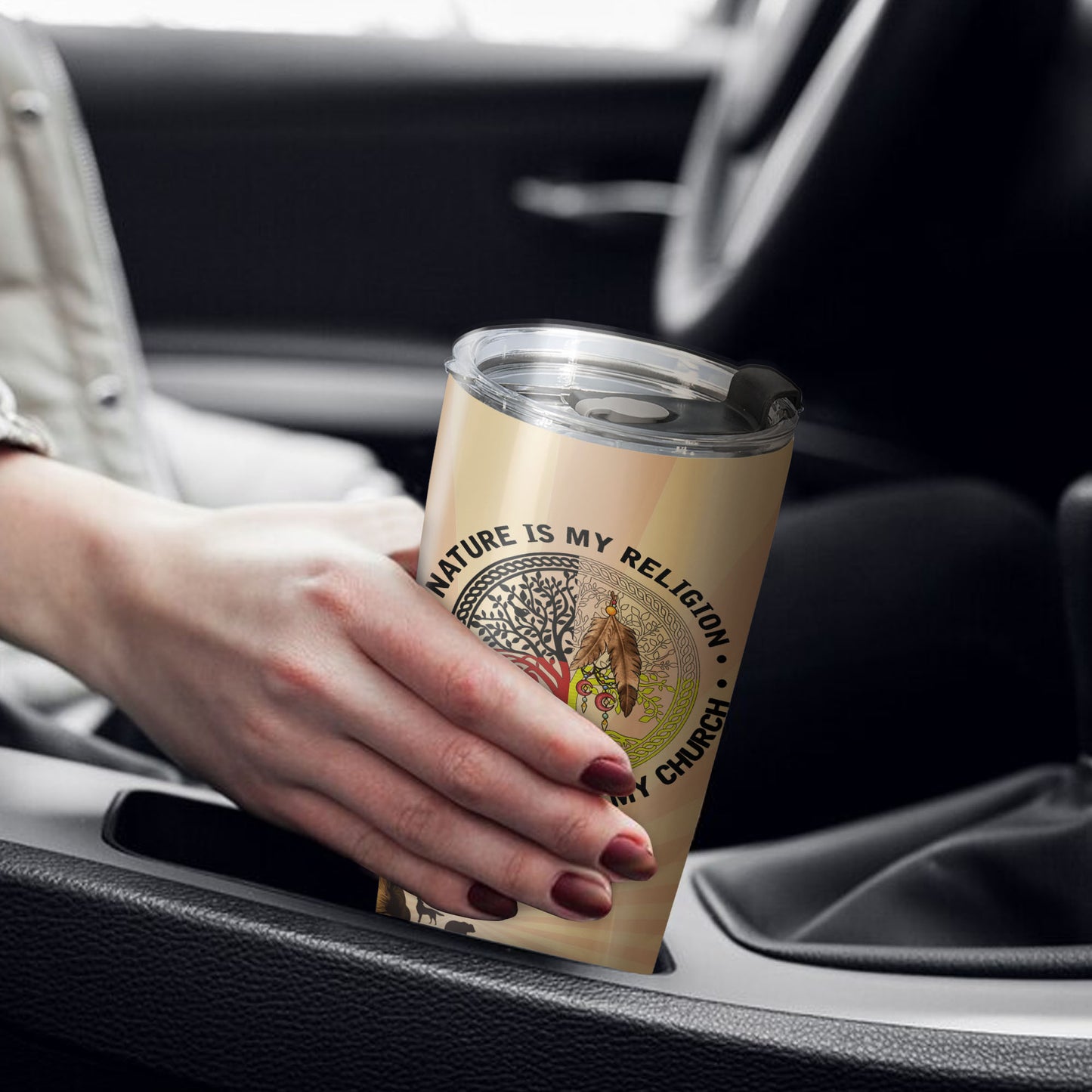 Nature Is My Religion And The Earth Is My Church Tumbler Stainless Steel Drinking Cup
