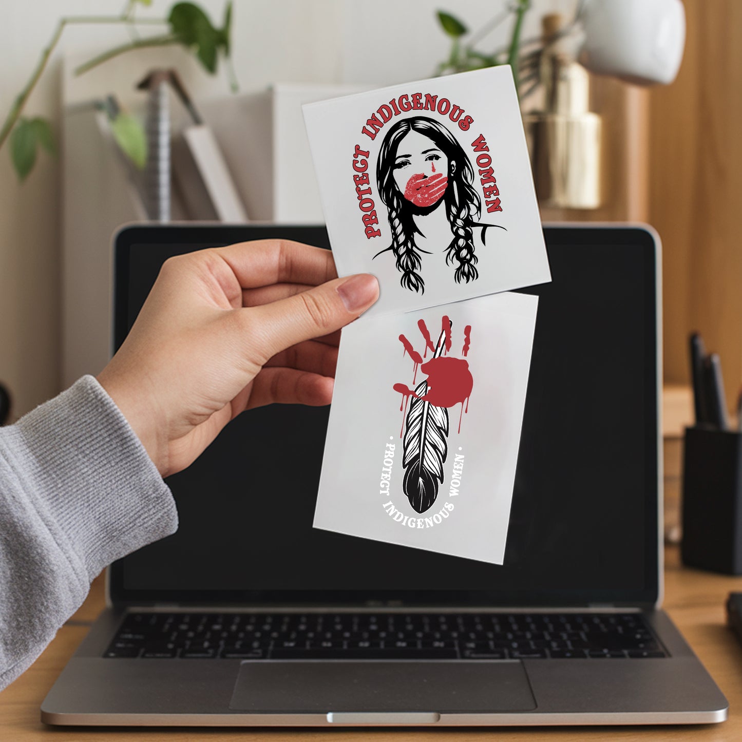 Protect Indigenous Women Black Decal - MMIW Awareness