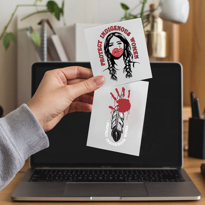 Protect Indigenous Women Black Decal - MMIW Awareness