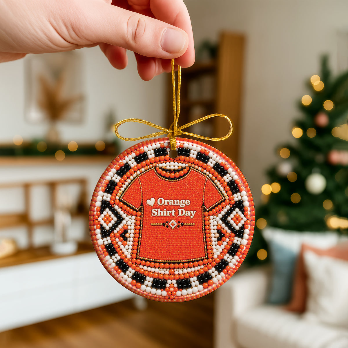 Orange Shirt Day Ceramic Ornament - Every Child Matters Gift Decor