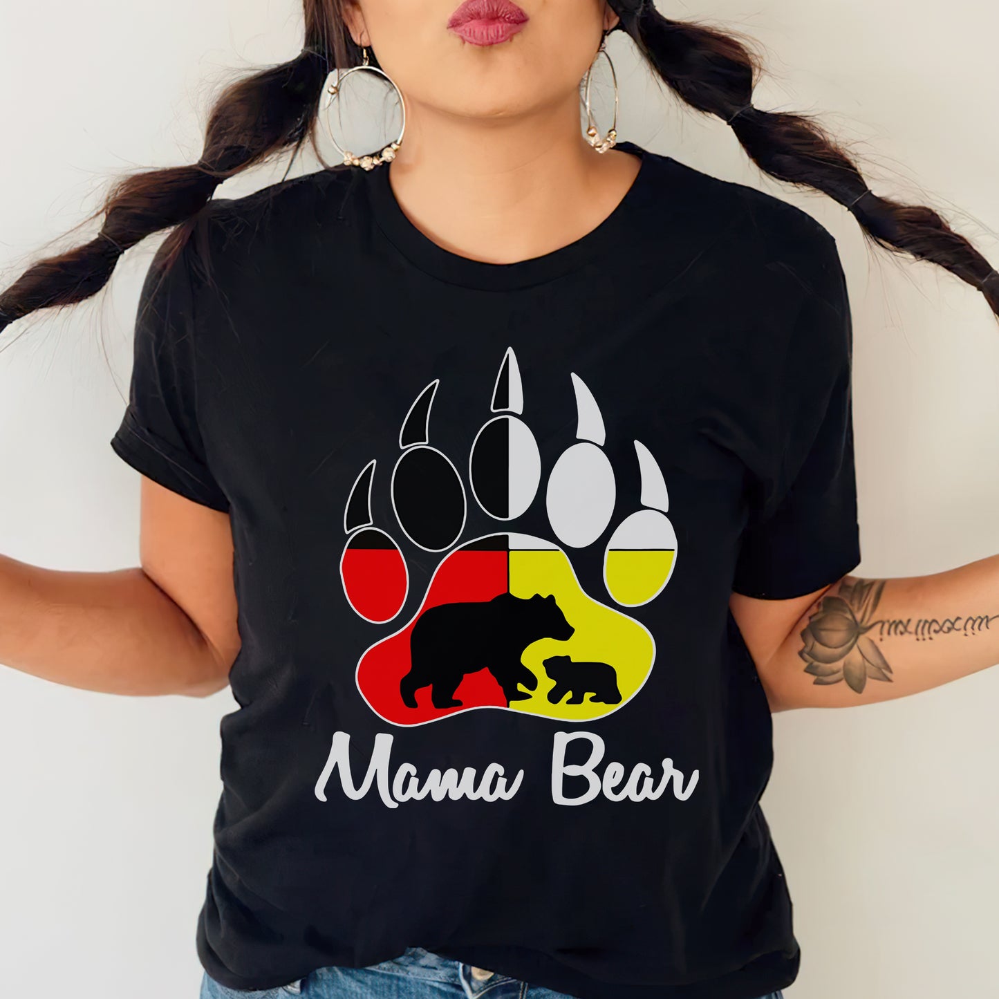 Mama Bear Native Pride Unisex T-shirt/T-shirt V-neck/Hoodie/Sweatshirt