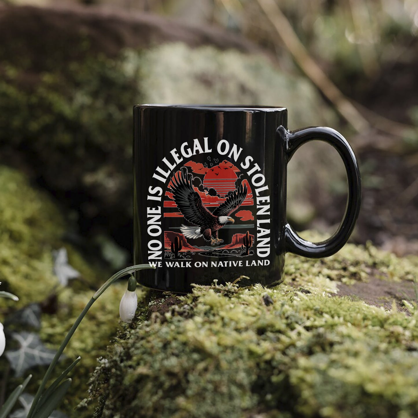 No One Is Illegal On Stolen Land. We Walk On Native Land Mug S20