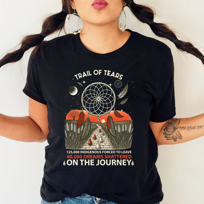 Trail Of Tears - 125000 Indigenous Forced To Leave 40000 Dreams Shattere Unisex T-Shirt/Hoodie/Sweatshirt