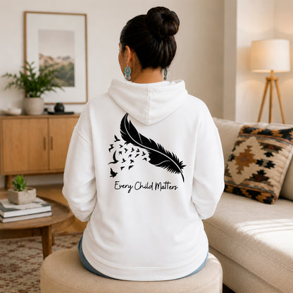 Every Child Matters Feather Flying Birds Design For Orange Shirt Day - Two sides - Unisex T-shirt/V-neck T-shirt/Hoodie/Sweatshirt
