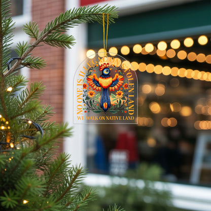 No One Is Illegal On Stolen Land - Native Land Bird Decor Flat Acrylic