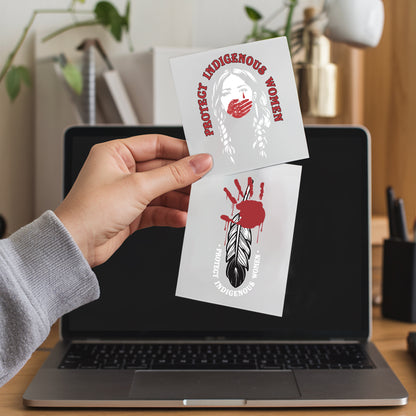 Protect Indigenous Women White Decal - MMIW Awareness