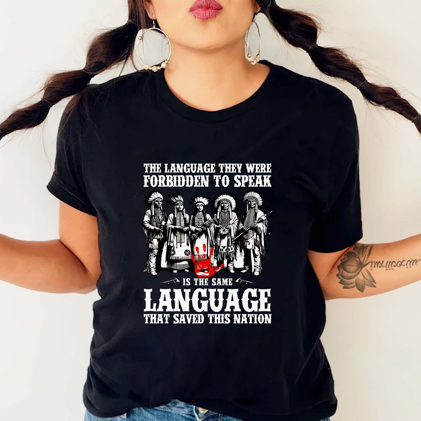 The Language That Saved This Nation - Indigenous Pride Unisex T-Shirt/T-Shirt V-Neck/Hoodie/Sweatshirt