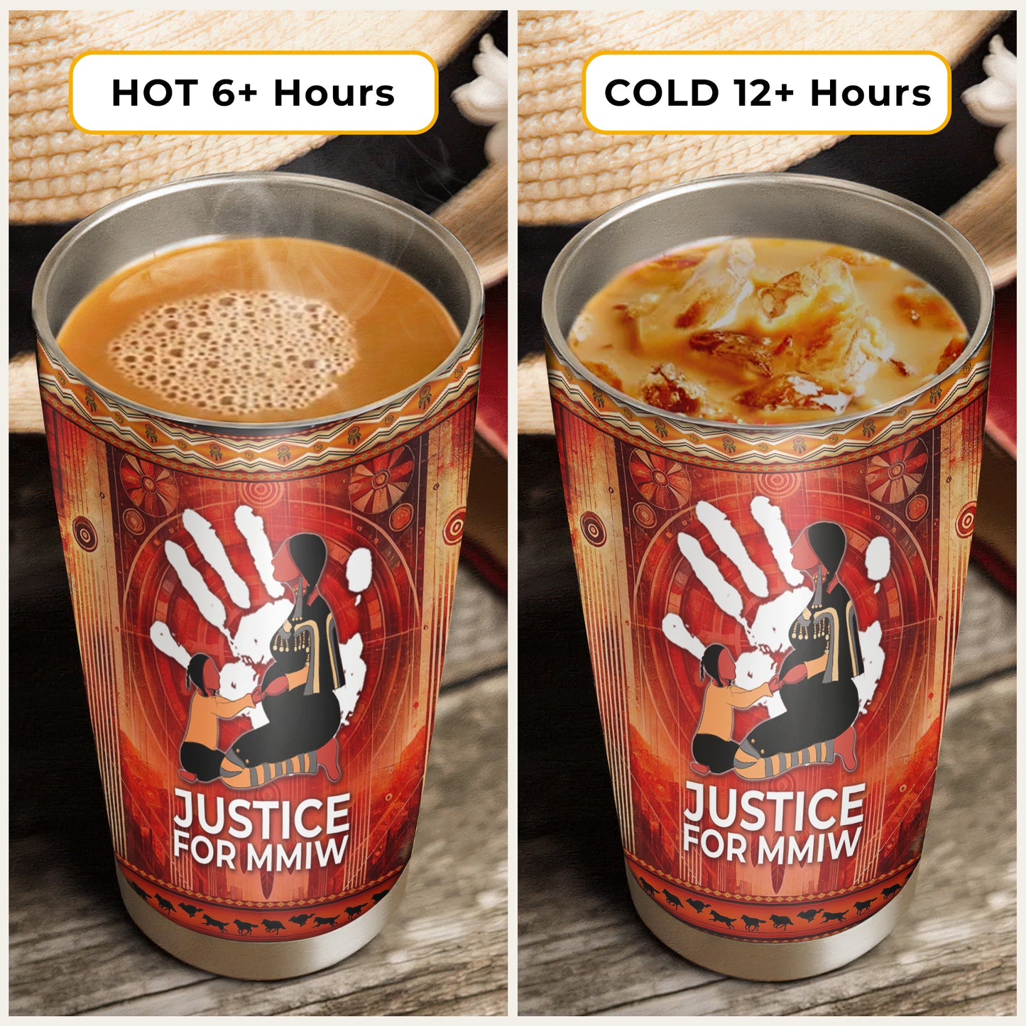 Justice For MMIW -  Native American Stainless Steel Tumbler 015