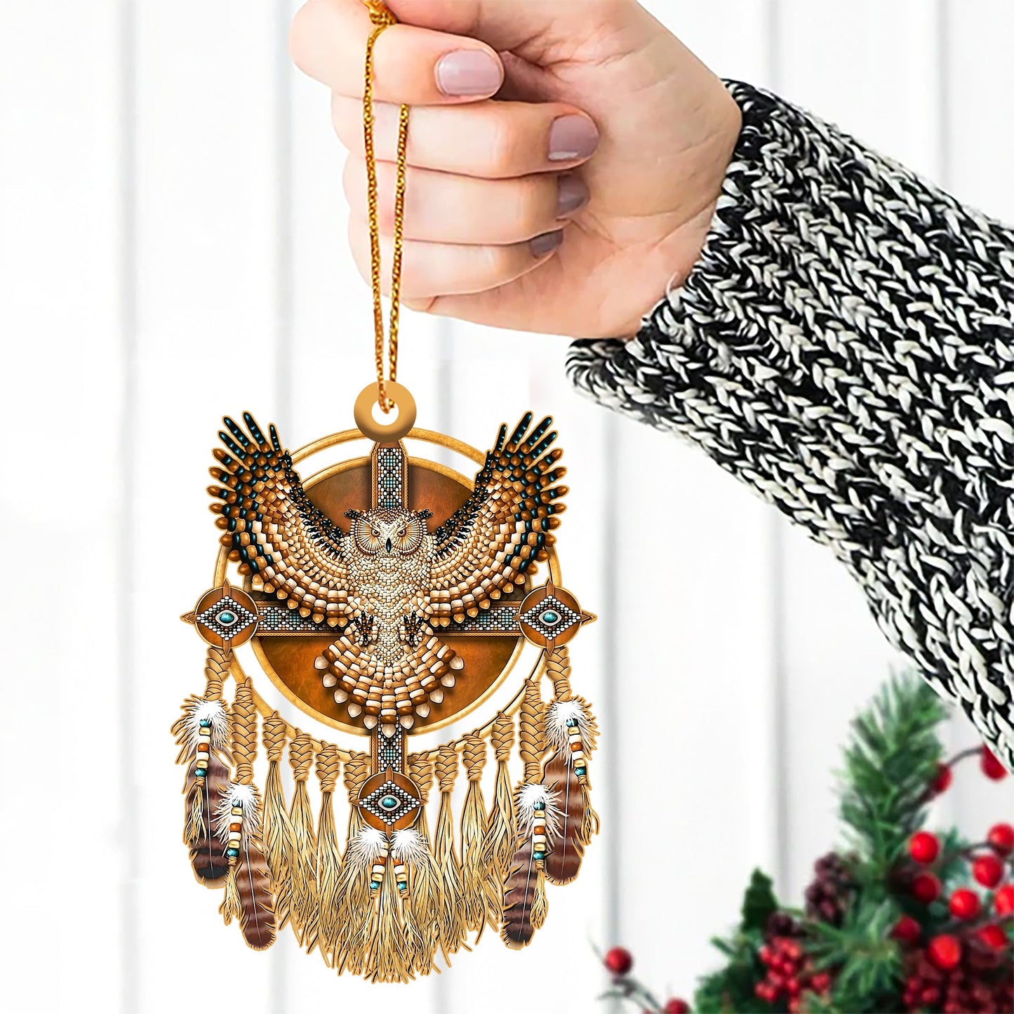 Owl Feather Native American - Unique Christmas Gift Decor Flat Acrylic