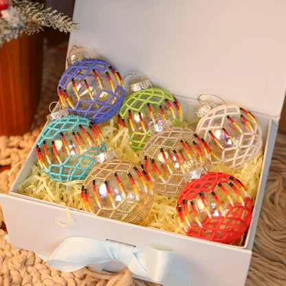 Green Beaded Handmade Ornament Holiday Decor Gifts