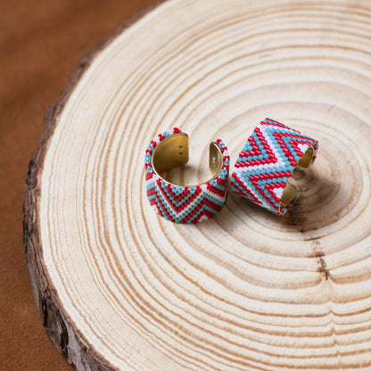 Native American Ring With Beaded Pattern