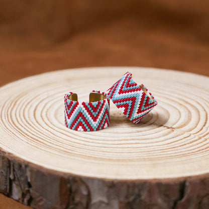 Native American Ring With Beaded Pattern