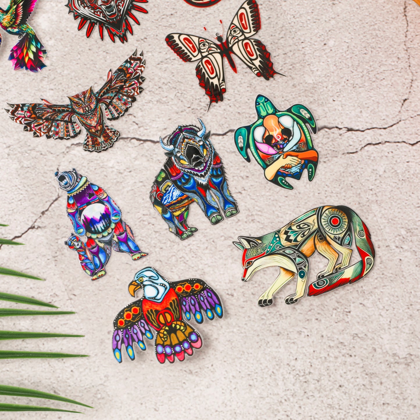 Sacred 10 Animal Spirits 3D Decal Set - High-Quality UV DTF