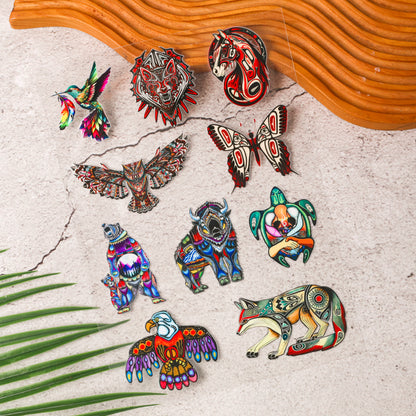 Sacred 10 Animal Spirits 3D Decal Set - High-Quality UV DTF