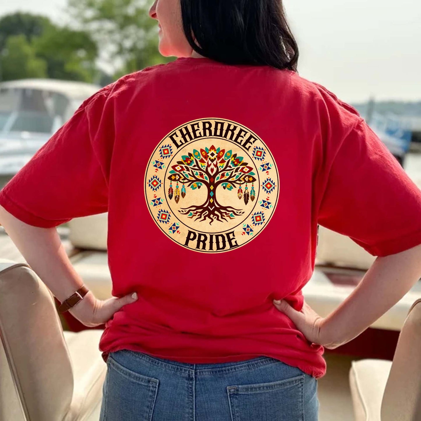 Tree of Life Native American Heritage - Custom Tribe Pride Design - Two sides - T-Shirt/V-Neck/Hoodie/Sweatshirt