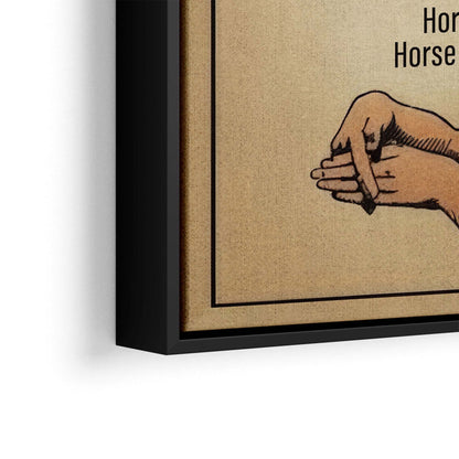 Native American Sign Language - Plains Indian Hand Talk Chart for History & Culture Poster