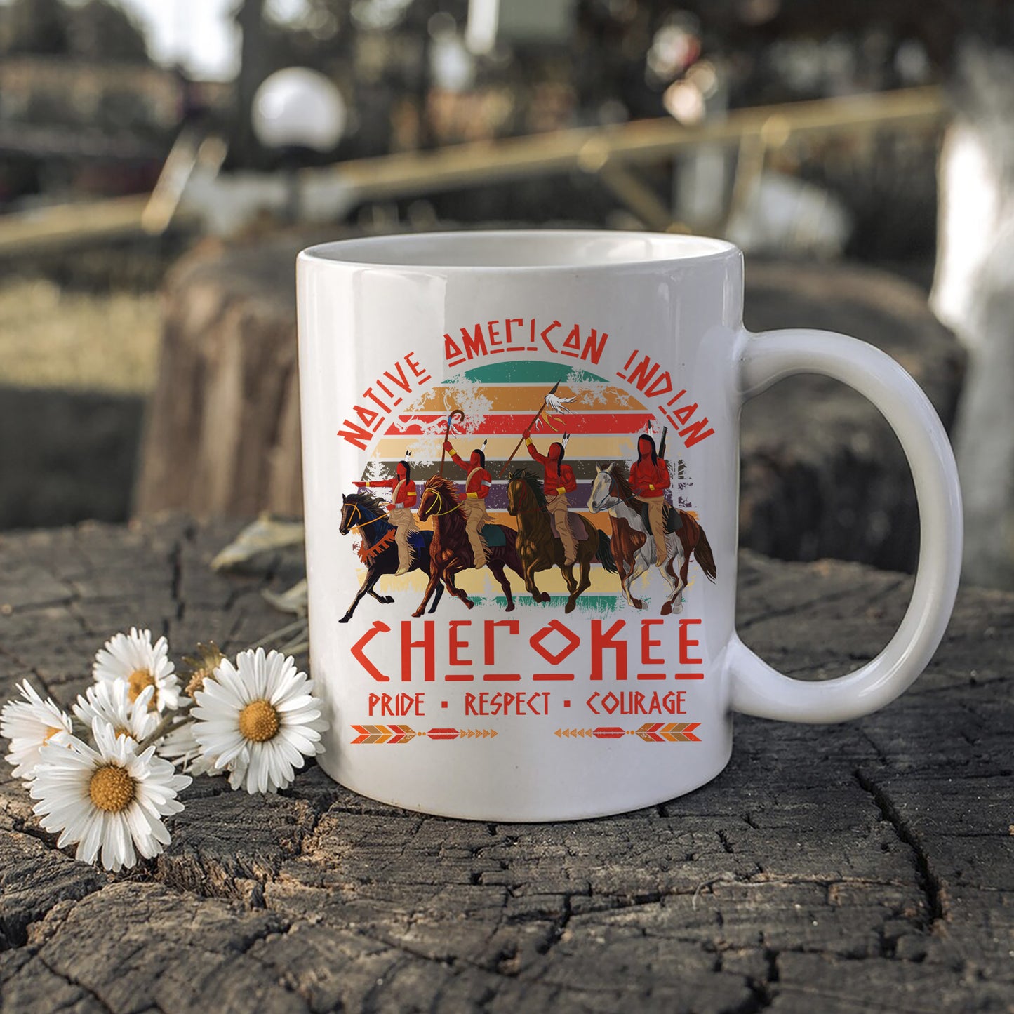 Cherokee Native American Indian Pride Ceramic Coffee Mug 11