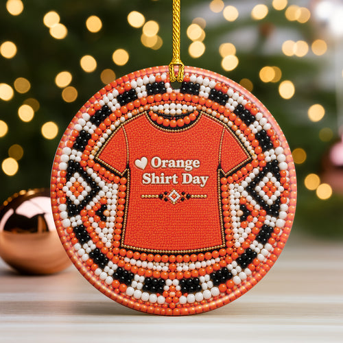 Orange Shirt Day Ceramic Ornament - Every Child Matters Gift Decor