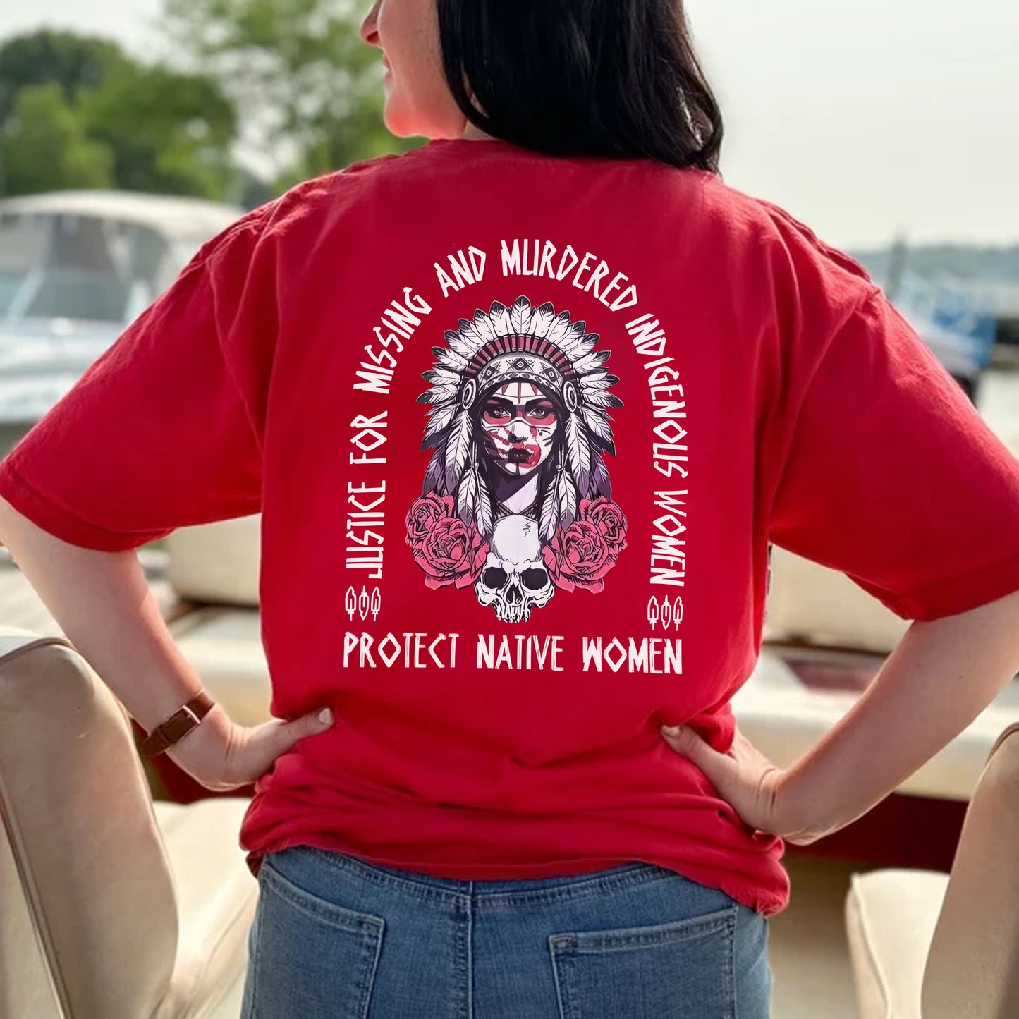Protect Native Women Justice for MMIW - Two Sides - Unisex T-Shirt/Hoodie/V-Neck/Sweatshirt