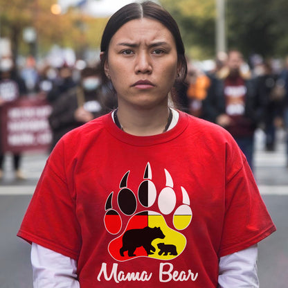 Mama Bear Native Pride Unisex T-shirt/T-shirt V-neck/Hoodie/Sweatshirt
