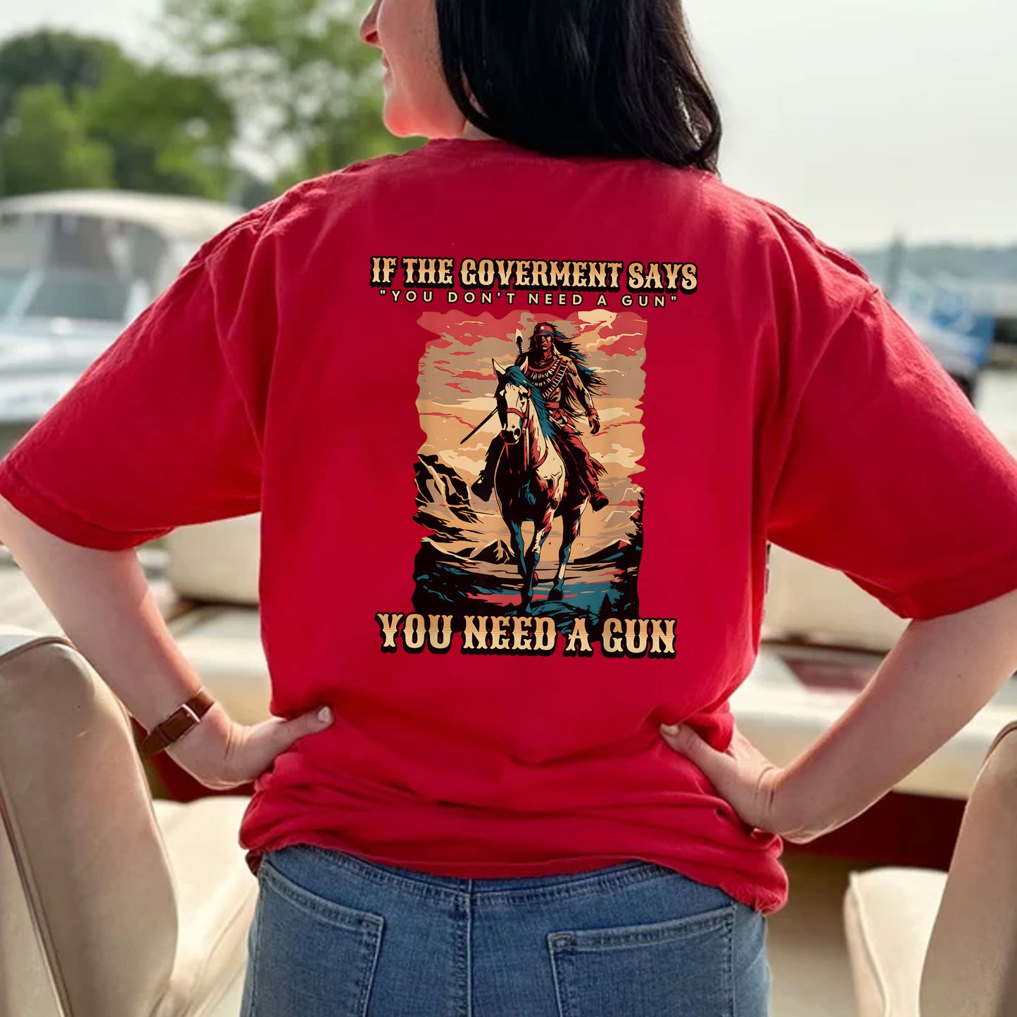 You Need A Gun Unisex - Two Sides - Unisex T-Shirt/T-Shirt V-Neck/Hoodie/Sweatshirt